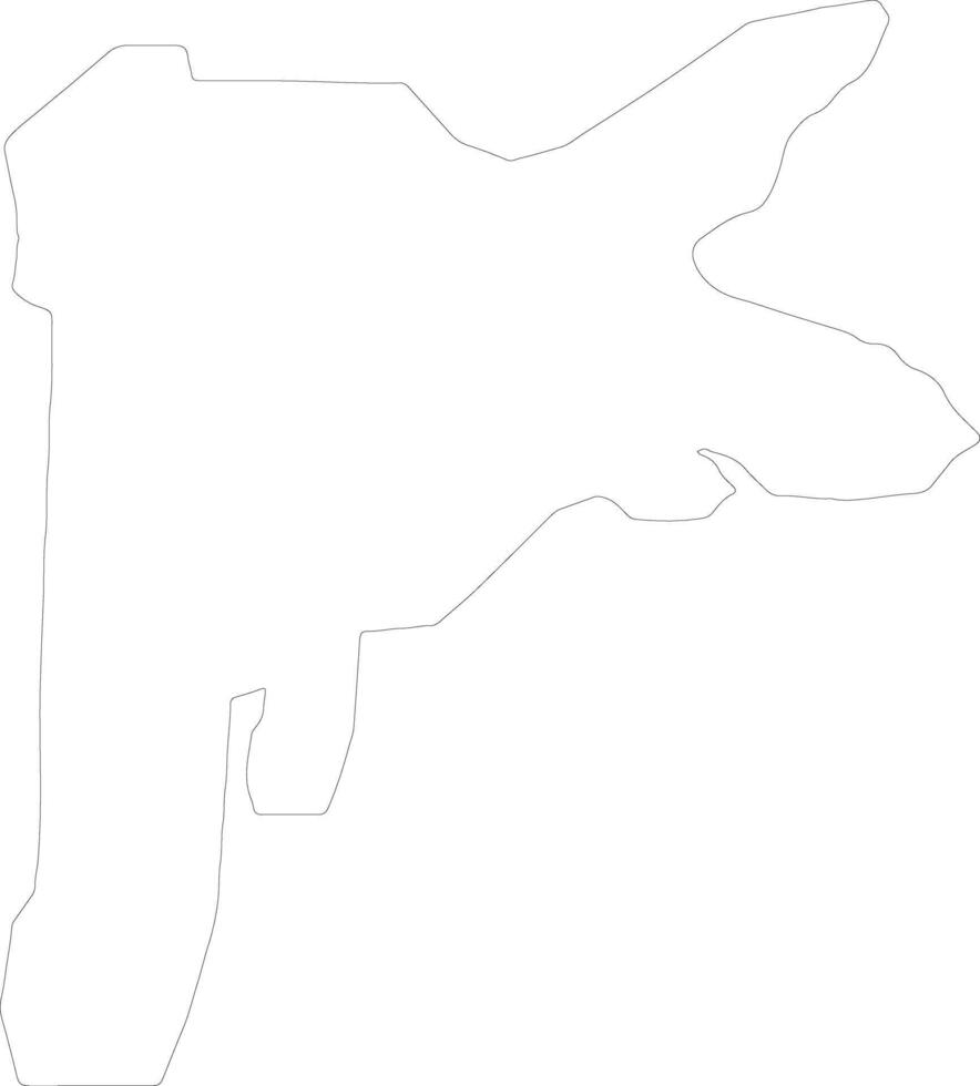 Dabola Guinea outline map vector