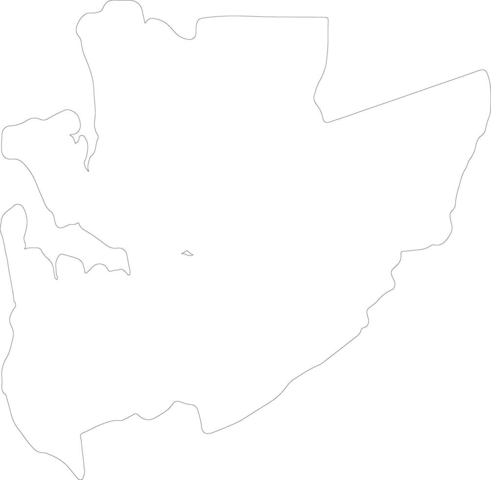 Estuaire Gabon outline map vector