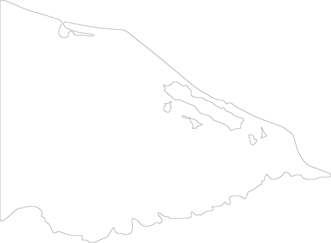 Gracias a Dios Honduras outline map vector