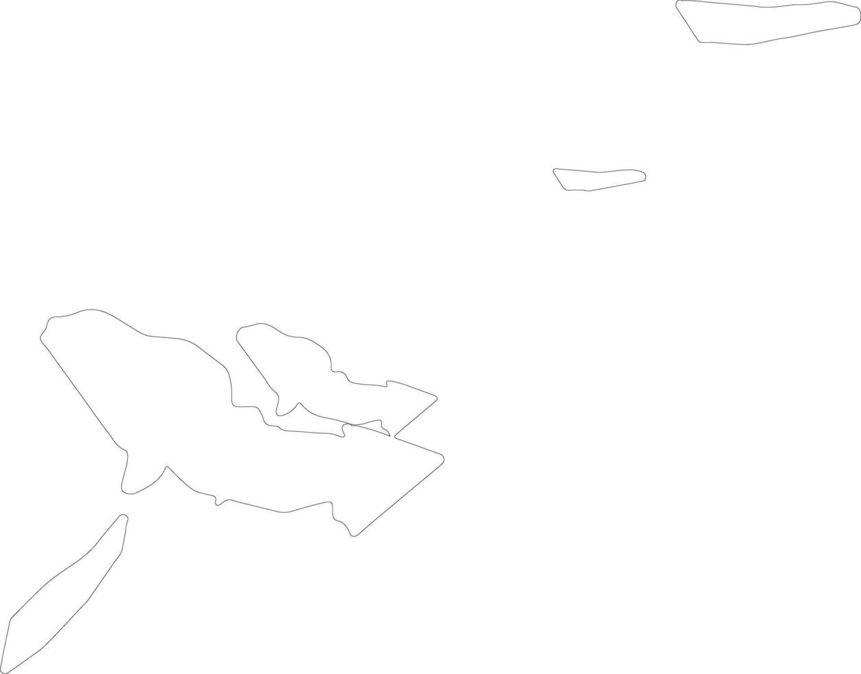 Crooked Island and Long Cay The Bahamas outline map vector