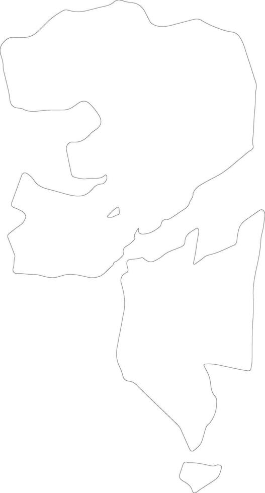 Fujayrah United Arab Emirates outline map vector