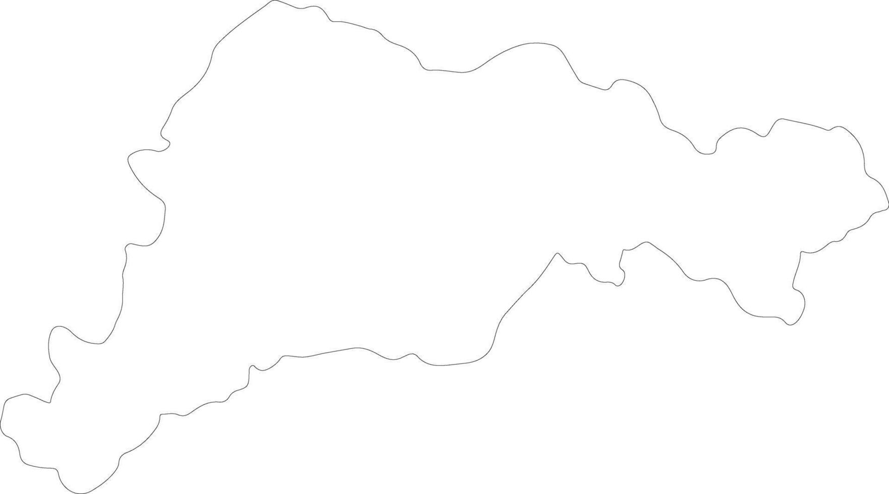 El Paraiso Honduras outline map vector