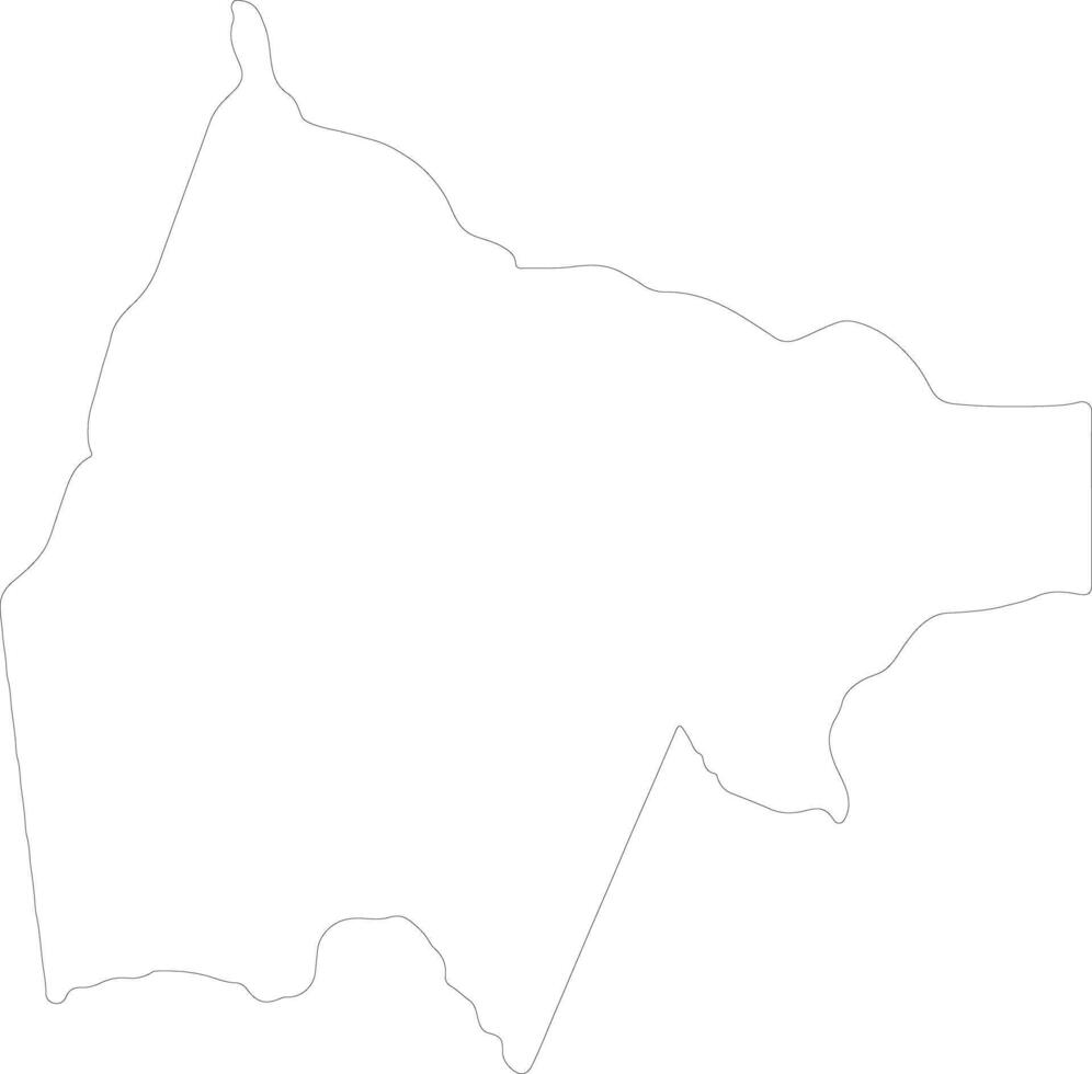 Gash Barka Eritrea outline map vector