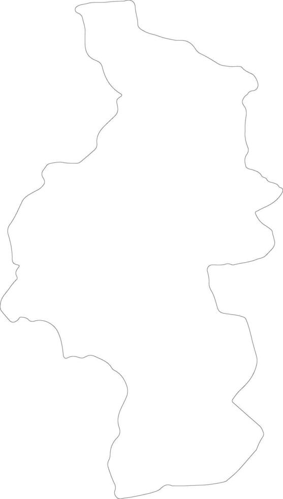 Cuvette-Ouest Republic of the Congo outline map vector