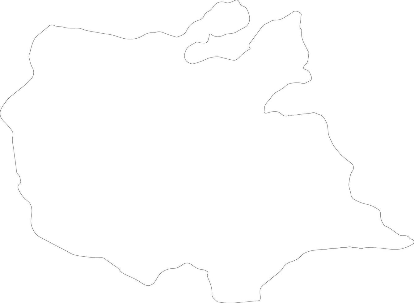 East Azarbaijan Iran outline map vector