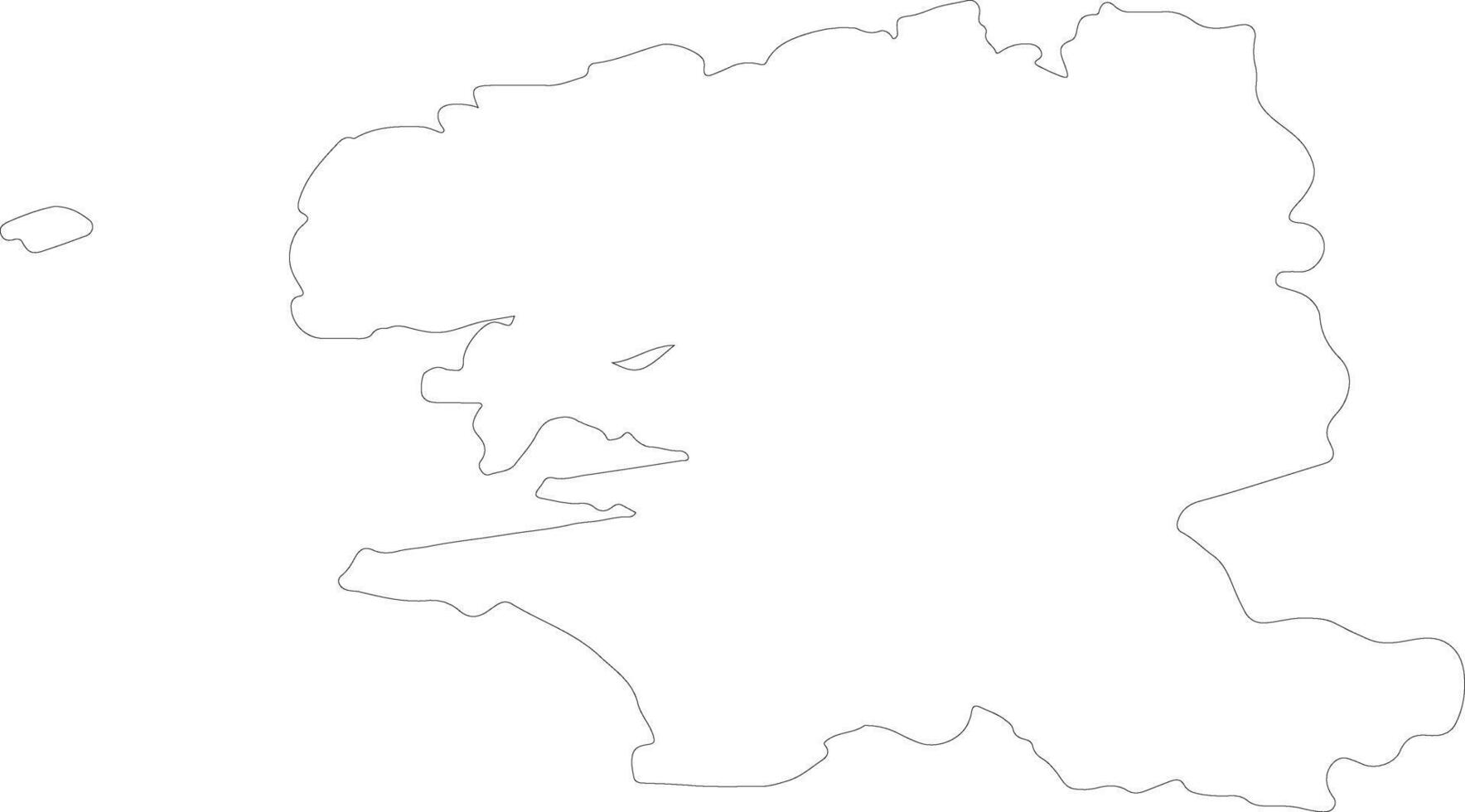 Finistere France outline map vector