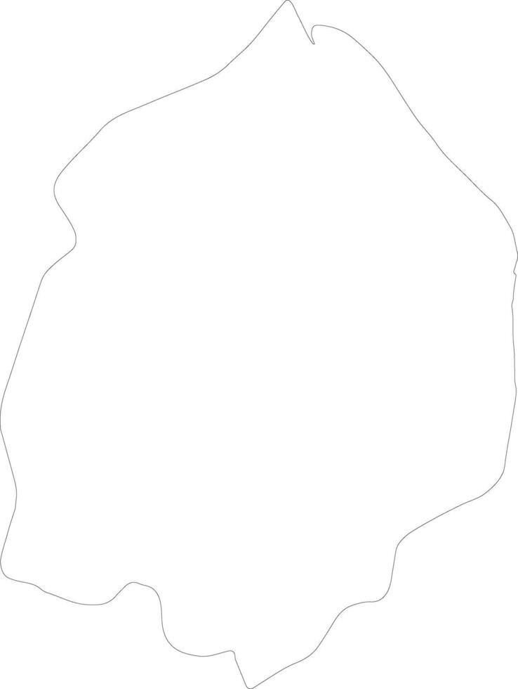 Cuyuni-Mazaruni Guyana outline map vector