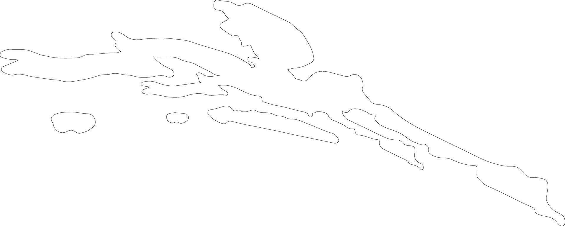 Dubrovacko-Neretvanska Croatia outline map vector