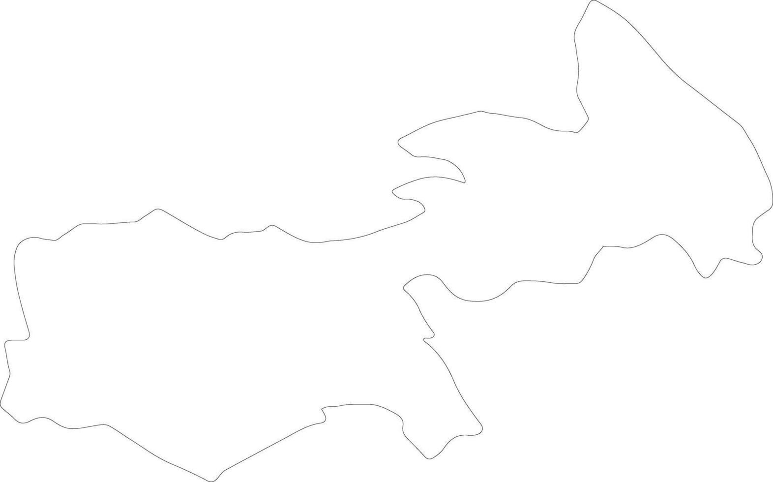 Foca Bosnia and Herzegovina outline map vector
