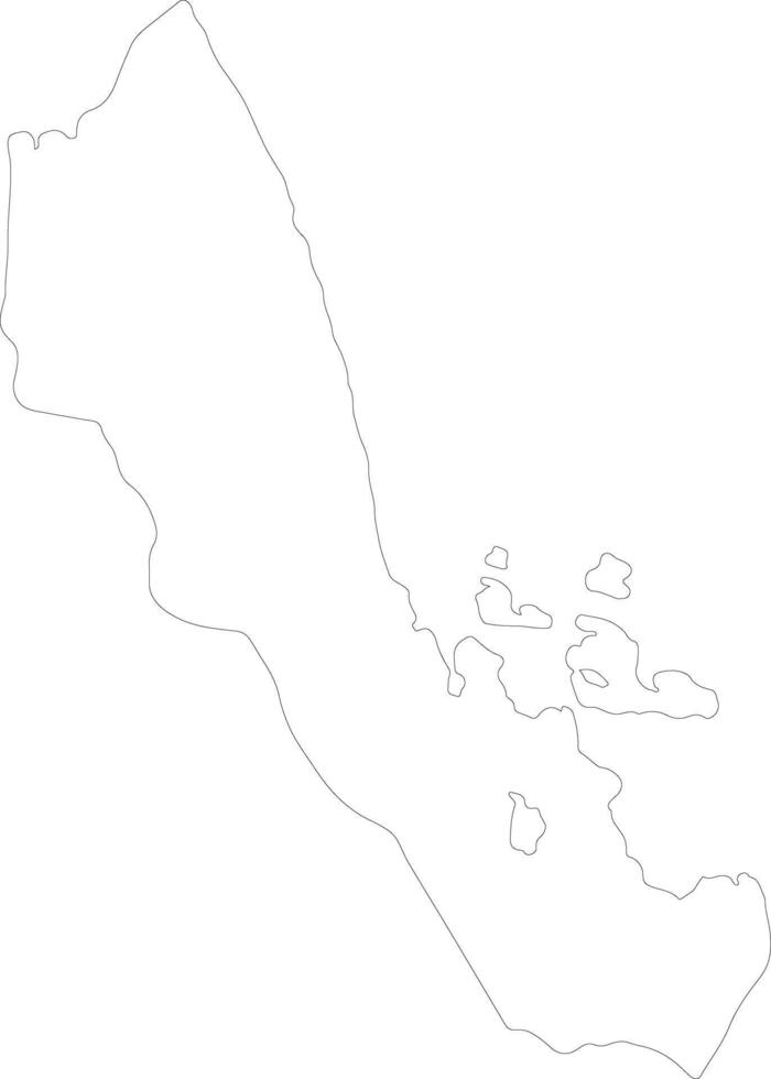 Debub Eritrea outline map vector