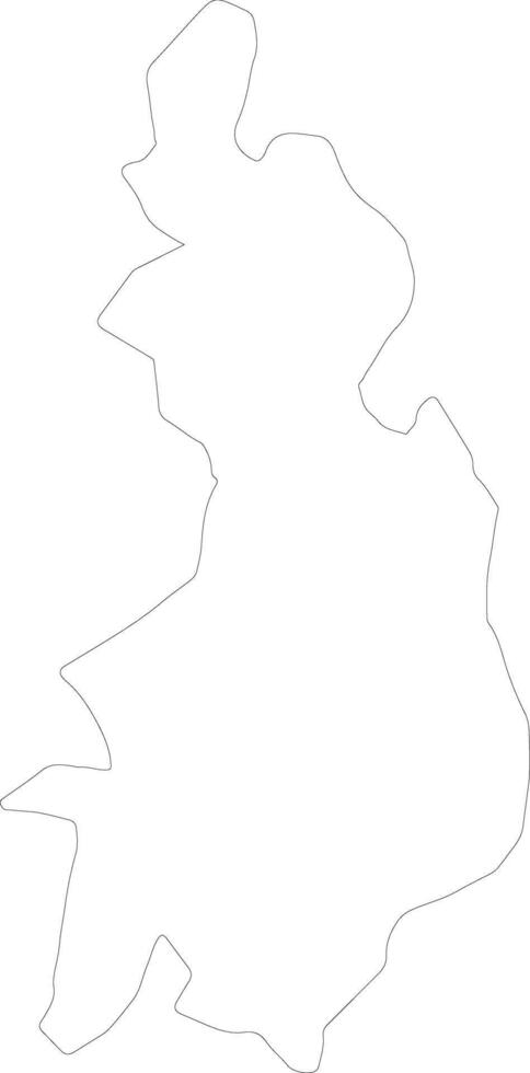 Gitega Burundi outline map vector