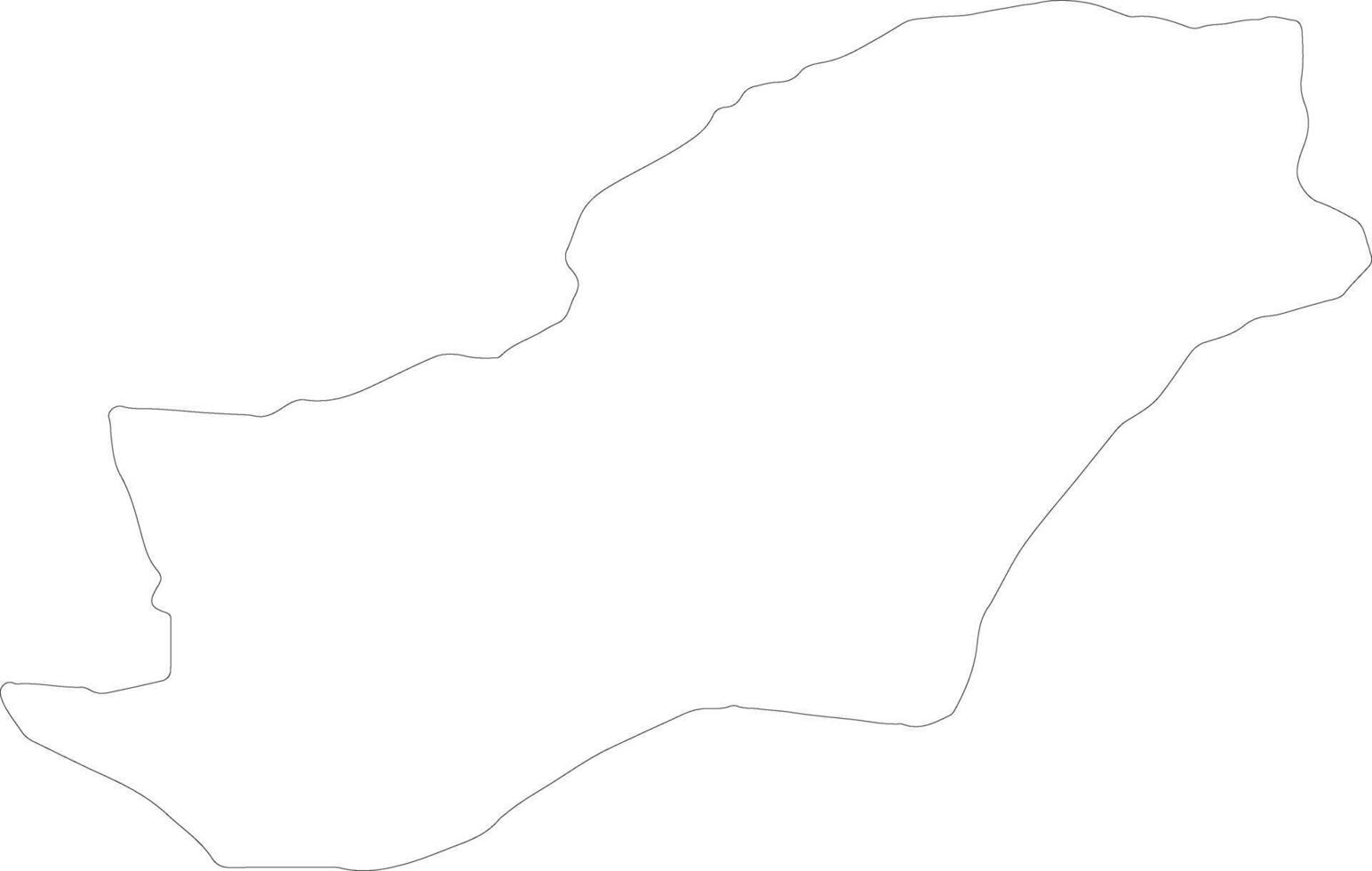 Golestan Iran outline map vector
