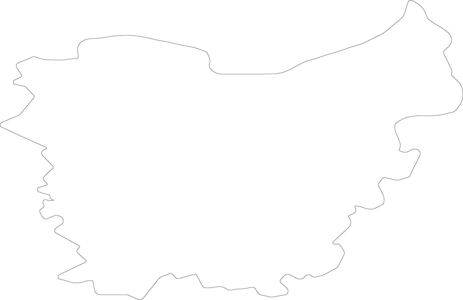 East Flanders Belgium outline map vector