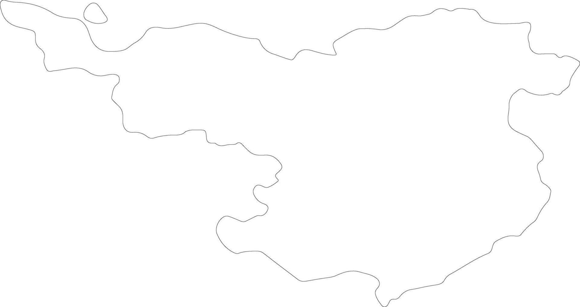 Gerona Spain outline map vector