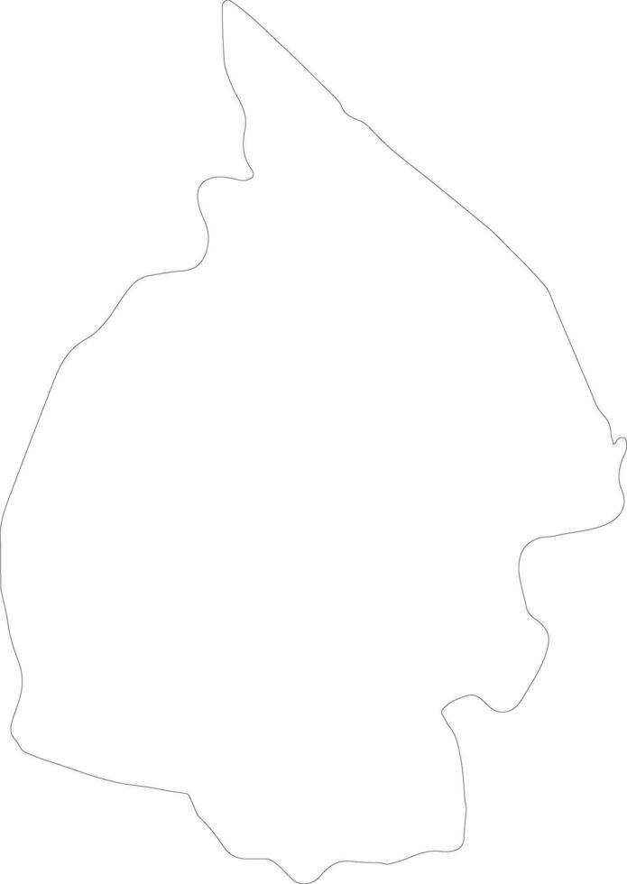 Essequibo Islands-West Demerara Guyana outline map vector