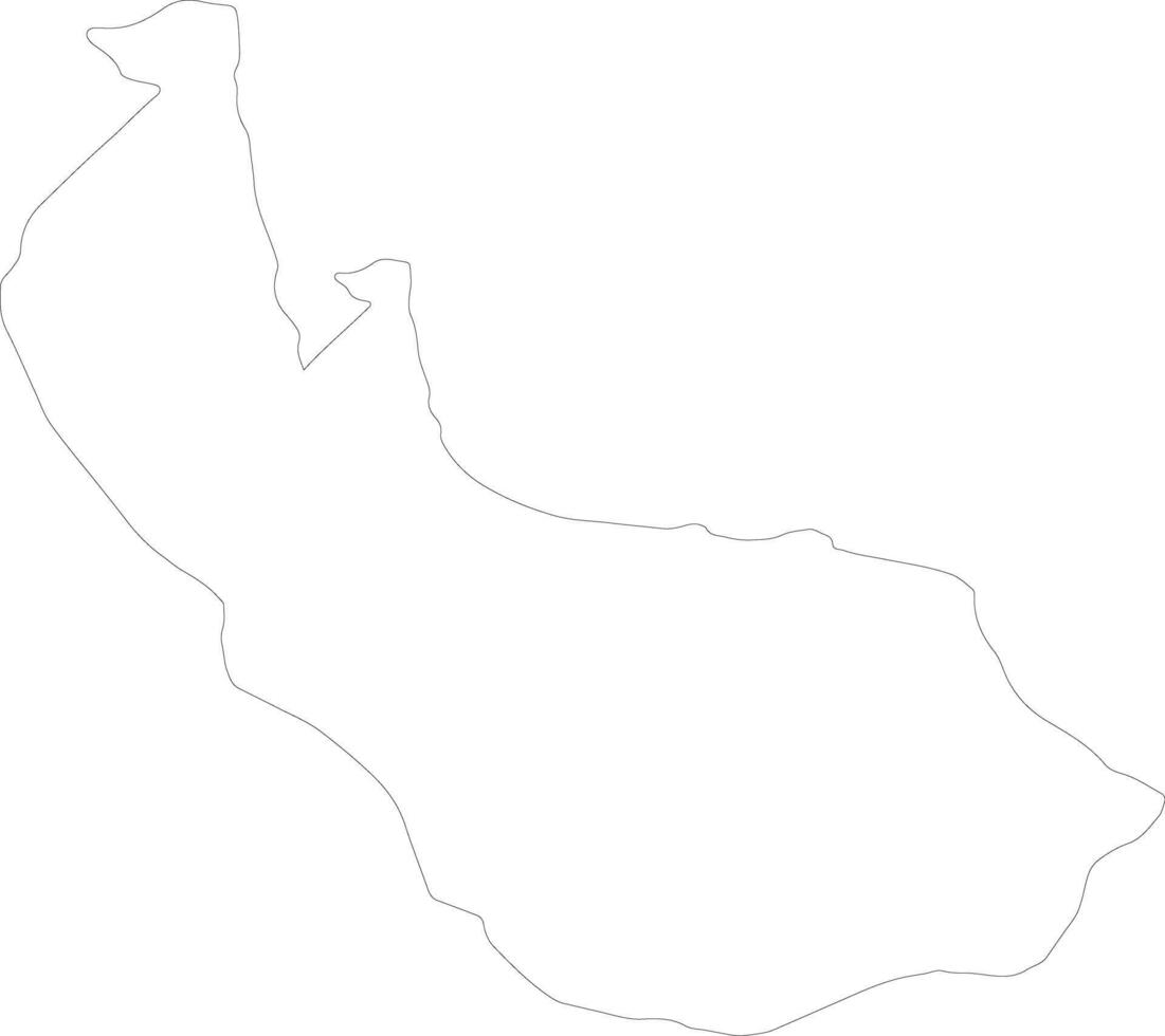 Gilan Iran outline map vector