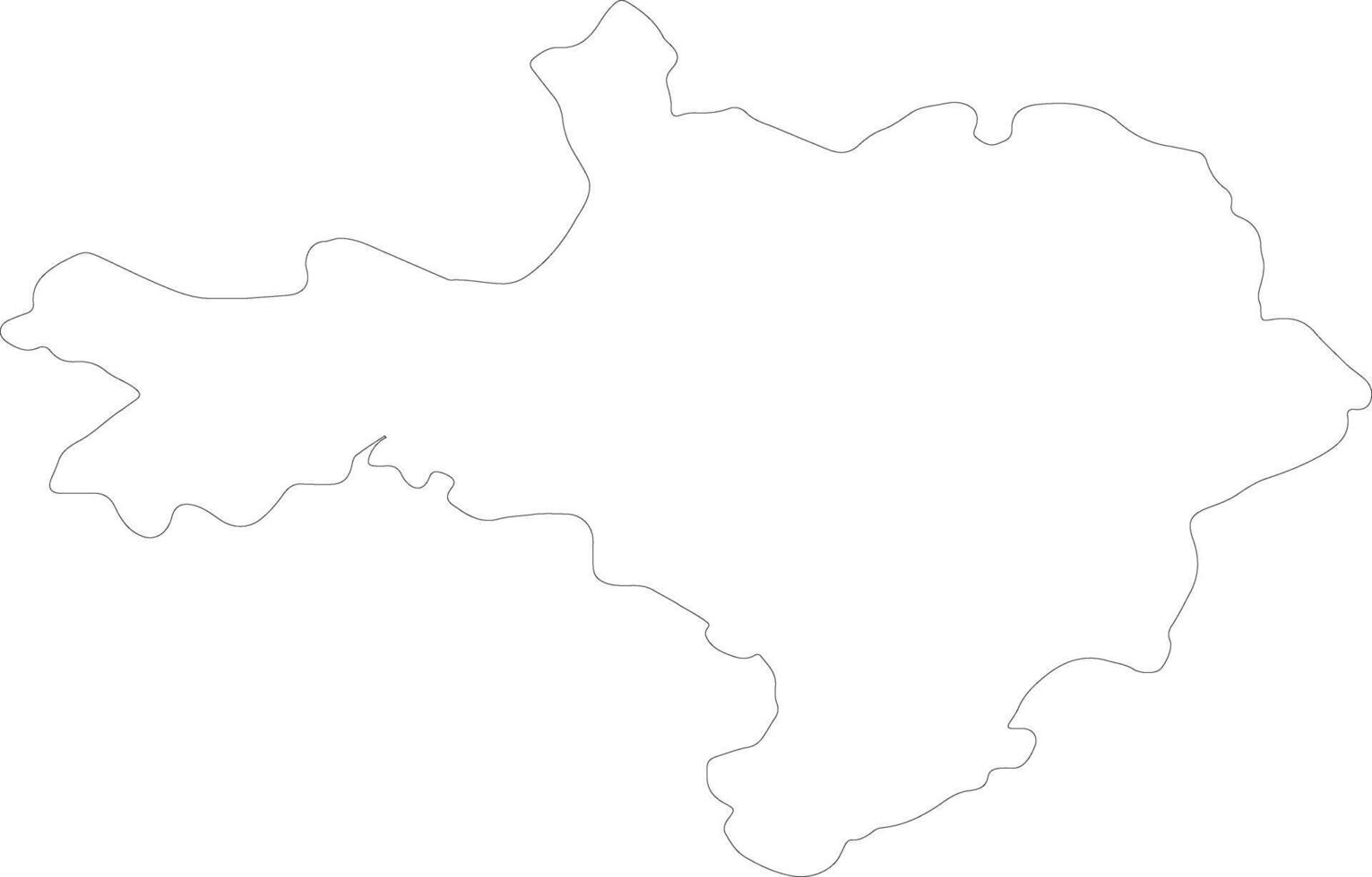 Gard France outline map vector