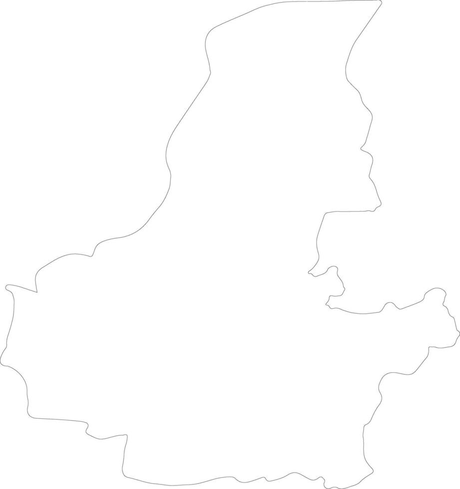 faryab Afganistán contorno mapa vector