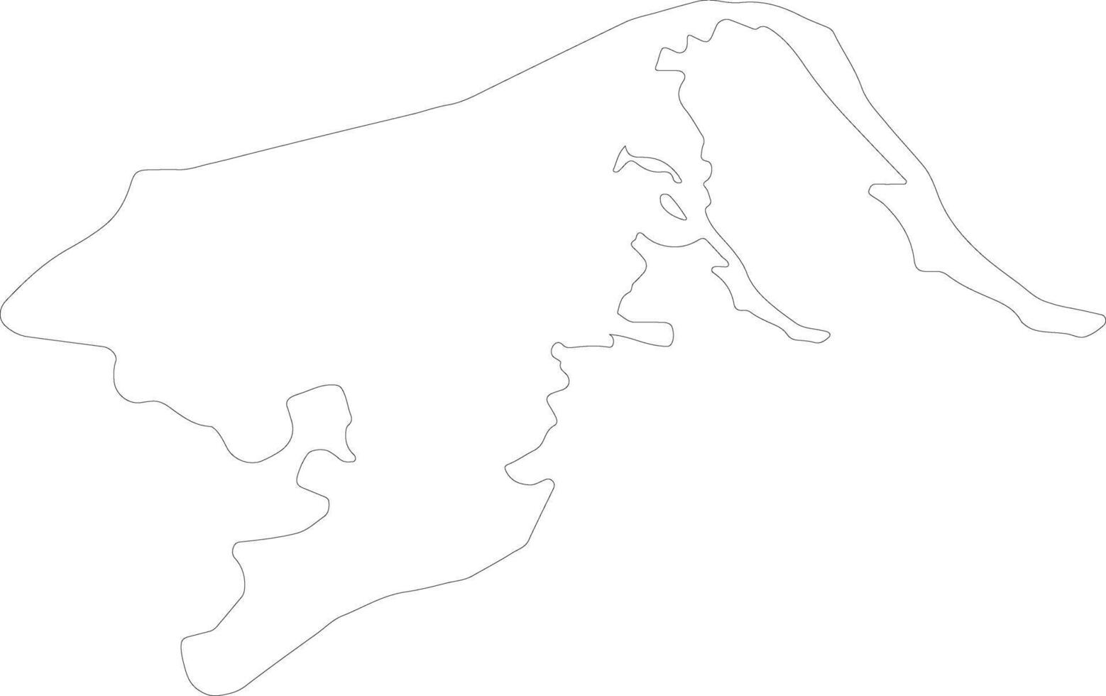 Dumyat Egypt outline map vector