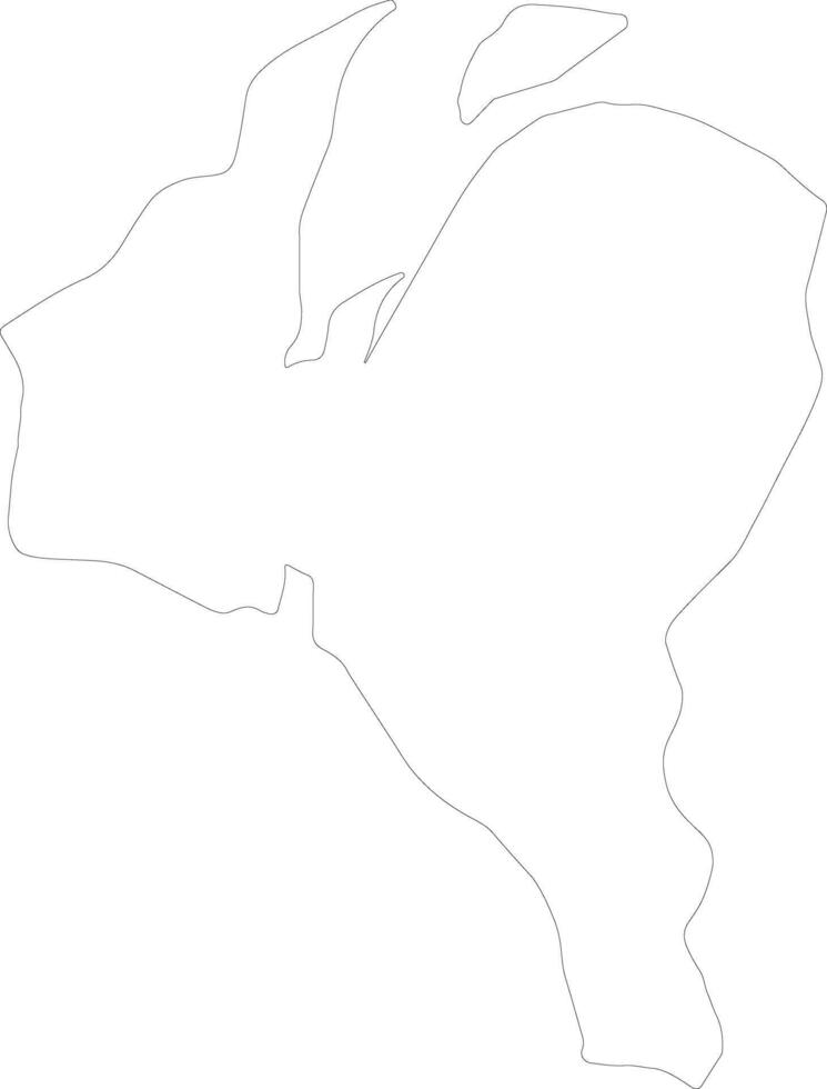 Demerara-Mahaica Guyana outline map vector