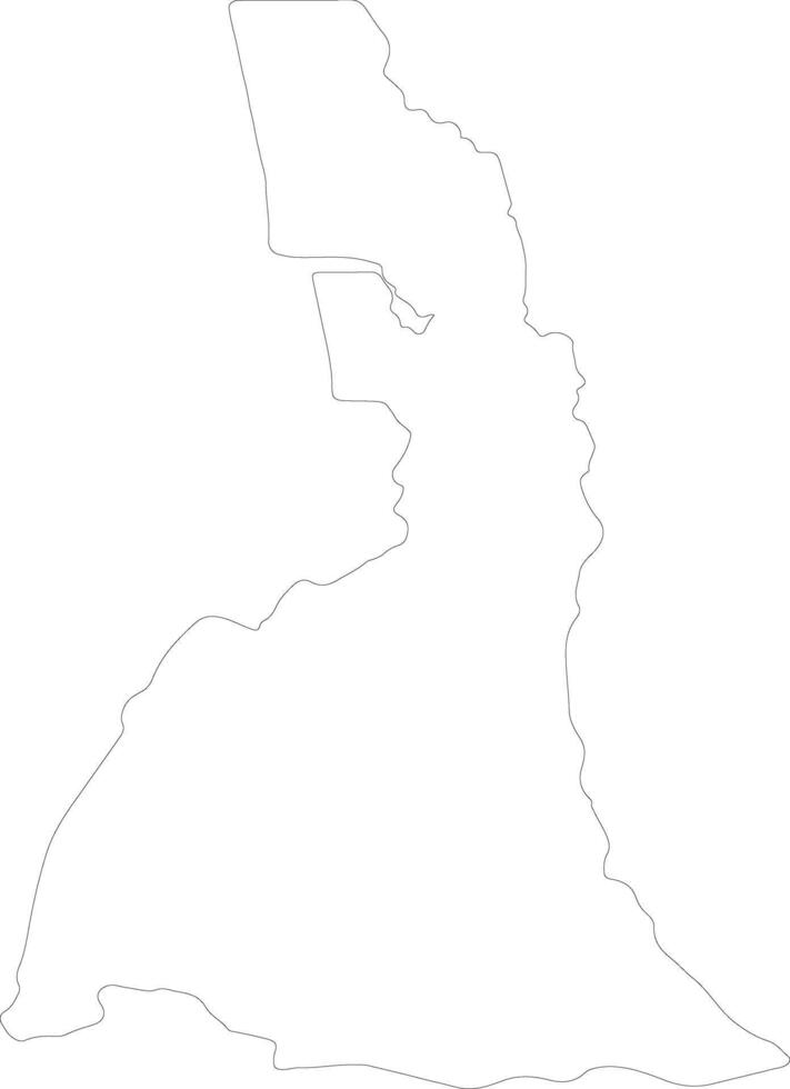 Extreme-Nord Cameroon outline map vector