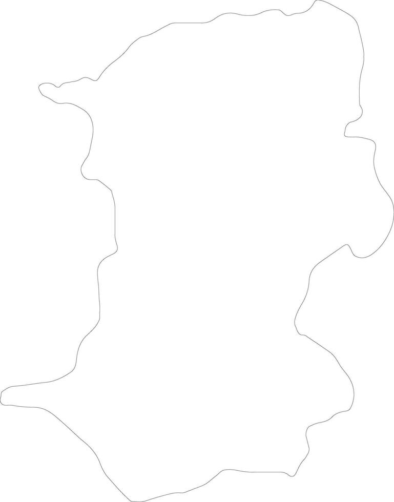 Kenedougou Burkina Faso outline map vector