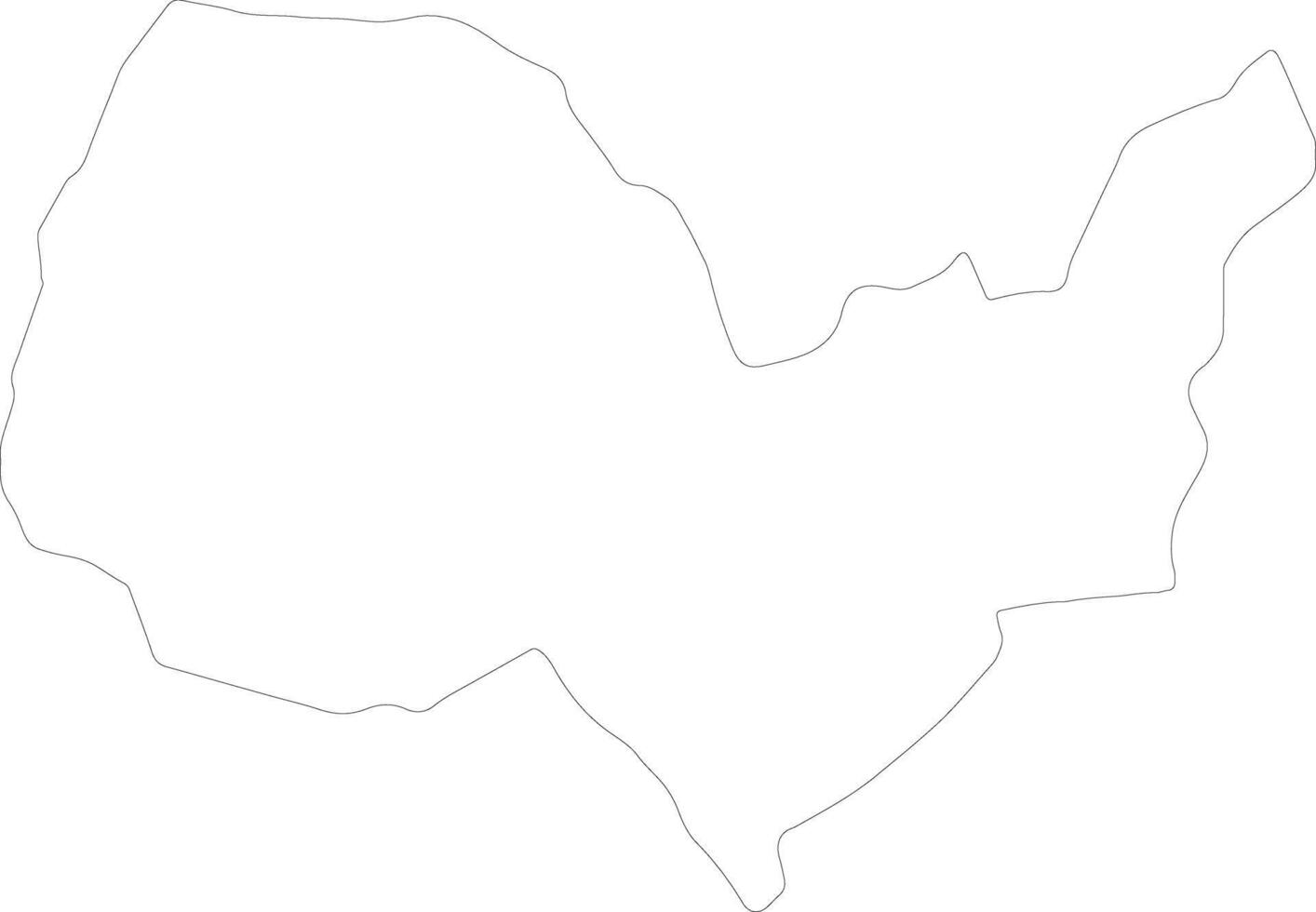 Kabul Afghanistan outline map vector