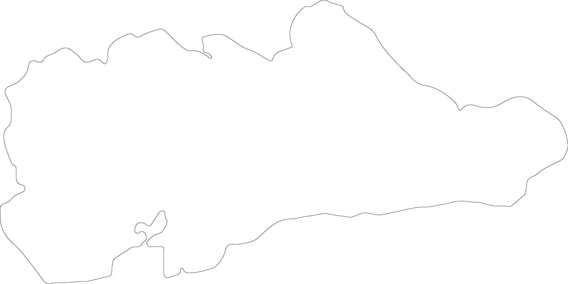 Guantanamo Cuba outline map vector