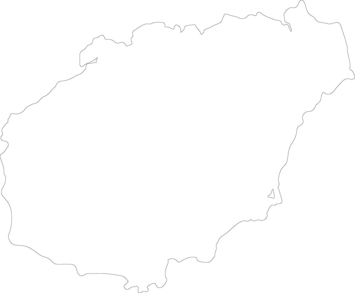 Hainan China outline map vector