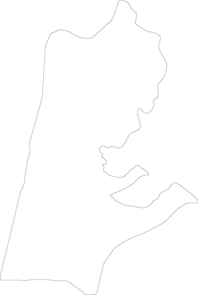 haifa Israel contorno mapa vector