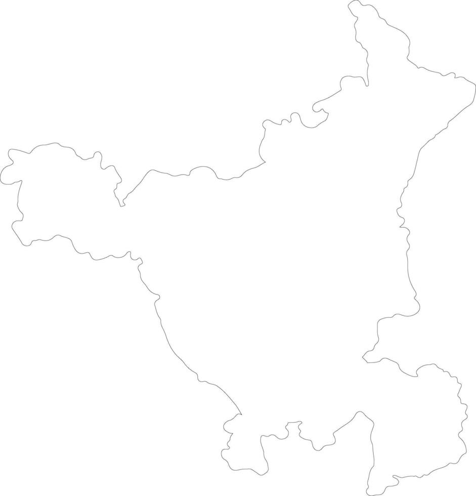 Haryana India outline map vector