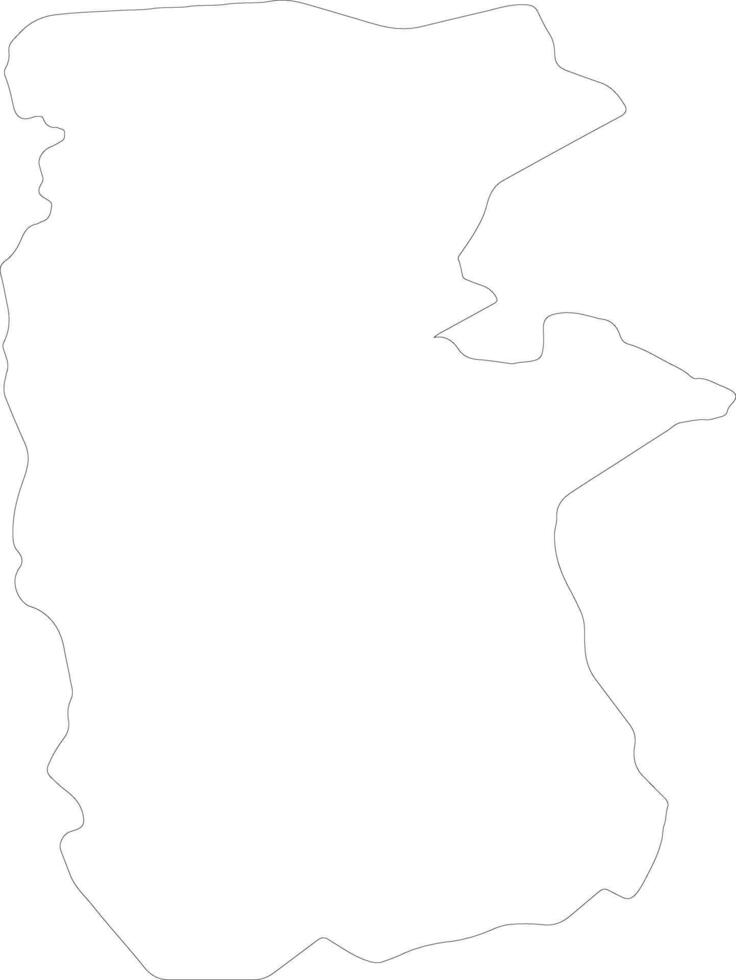 Haut-Sassandra Ivory Coast outline map vector