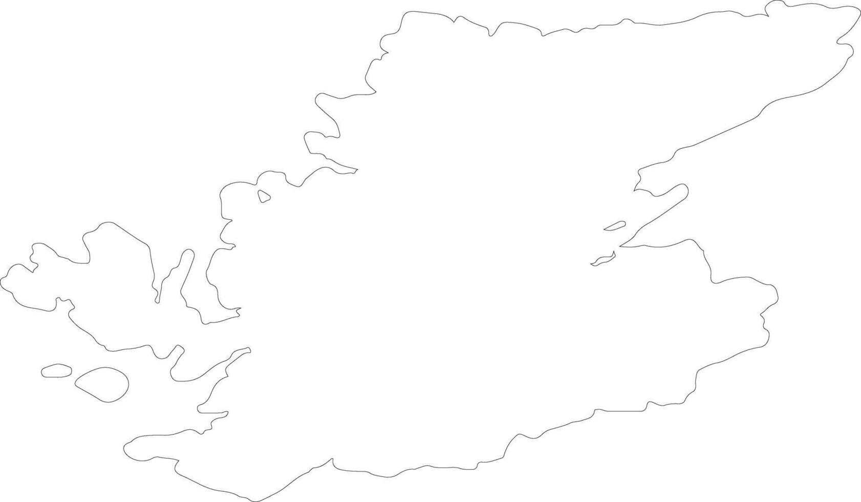 Highland United Kingdom outline map vector