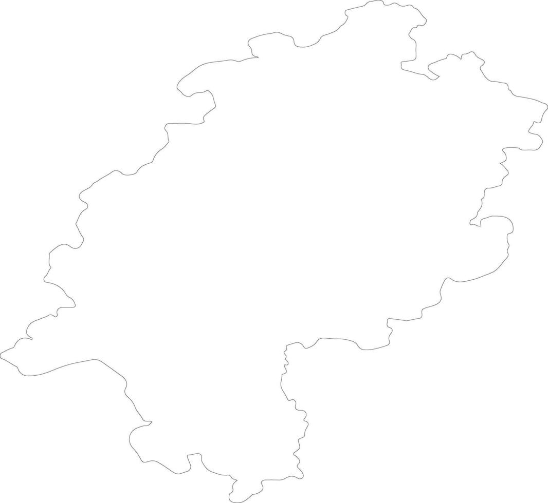 hessen Alemania contorno mapa vector