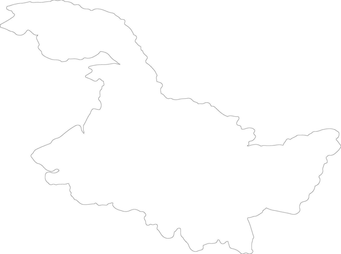 Heilongjiang China outline map vector