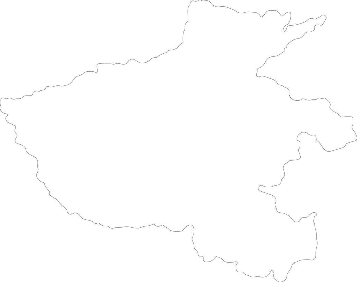 Henan China outline map vector