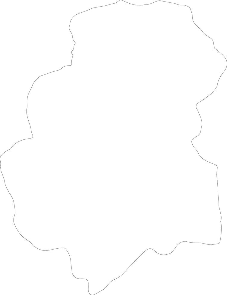 Huambo Angola outline map vector