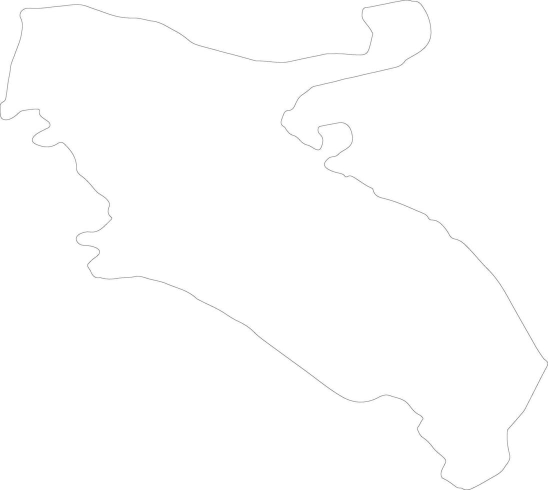 Ilam Iran outline map vector