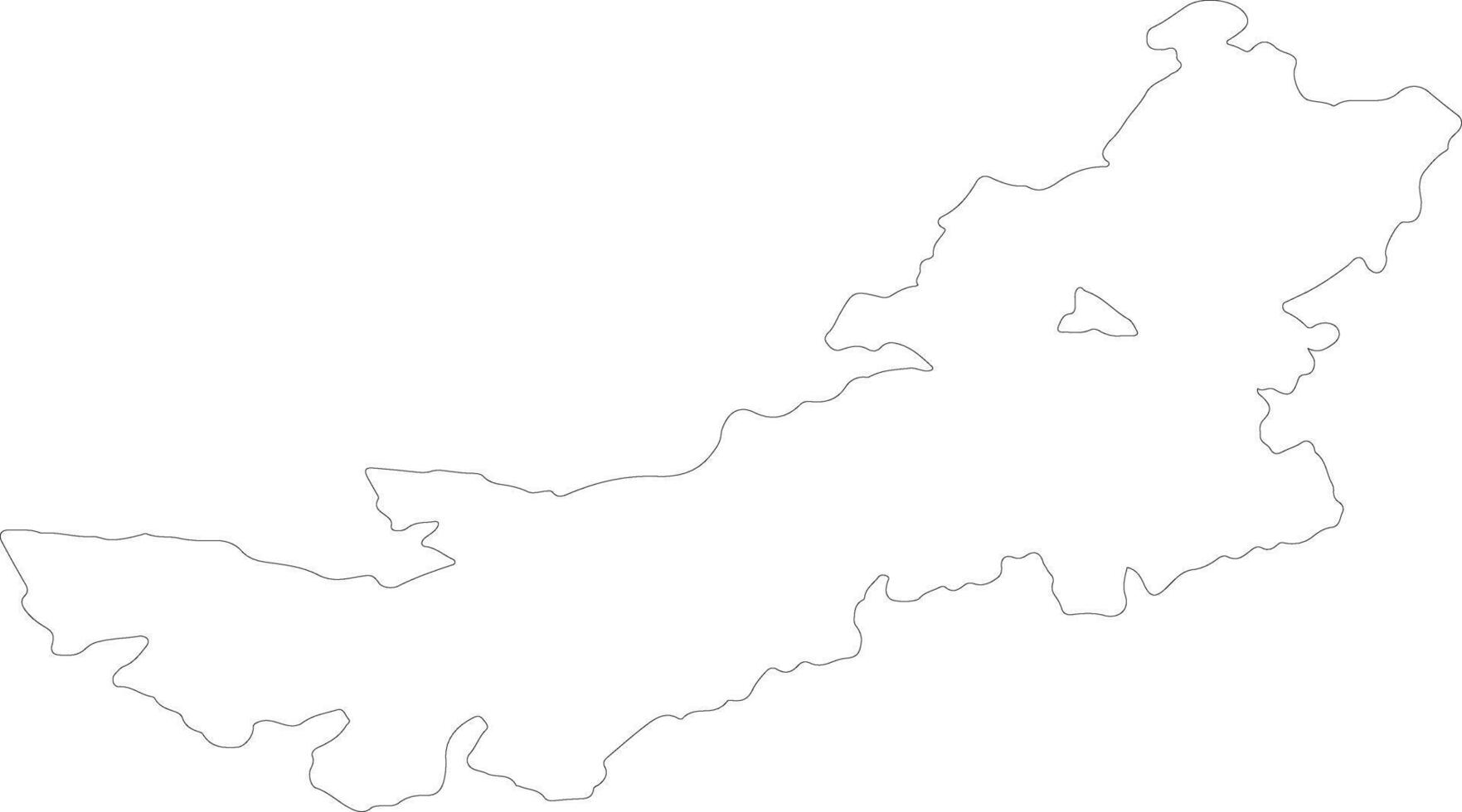 Inner Mongol China outline map vector
