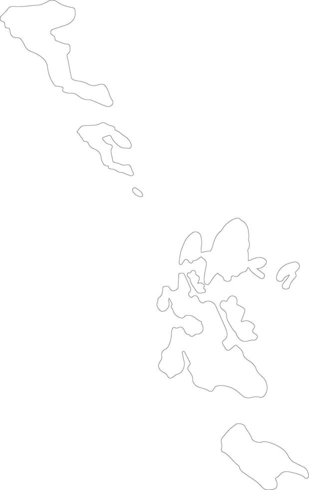 Ionioi Nisoi Greece outline map vector