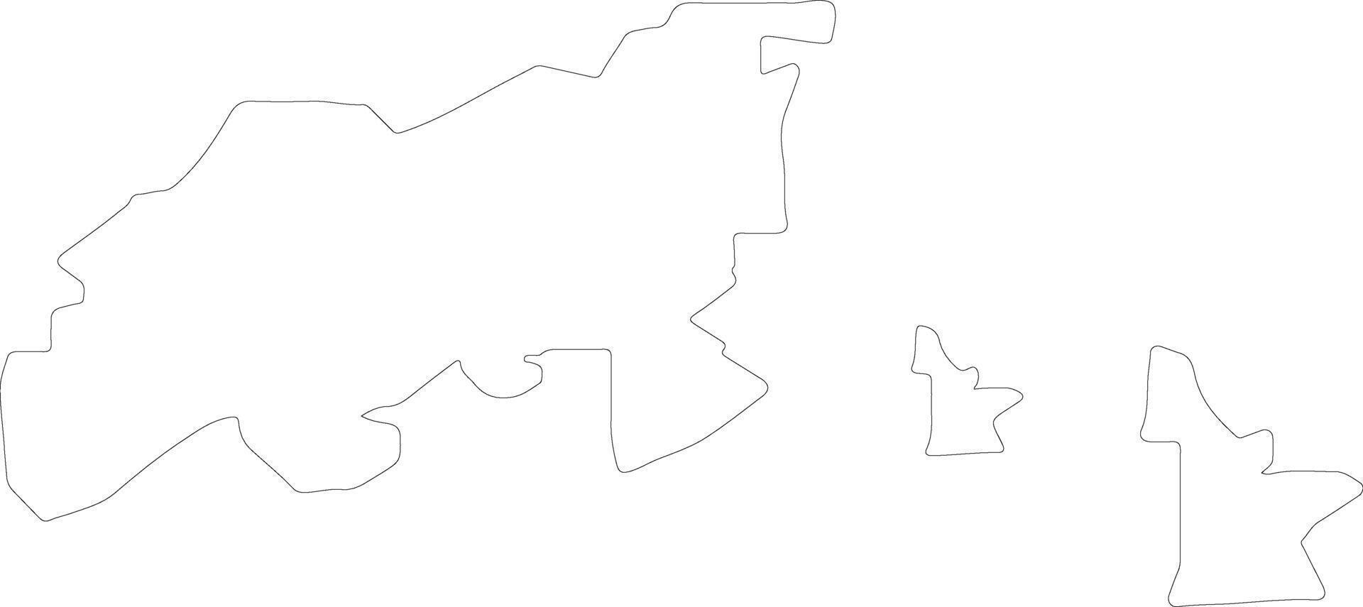 Islands Hong Kong outline map vector