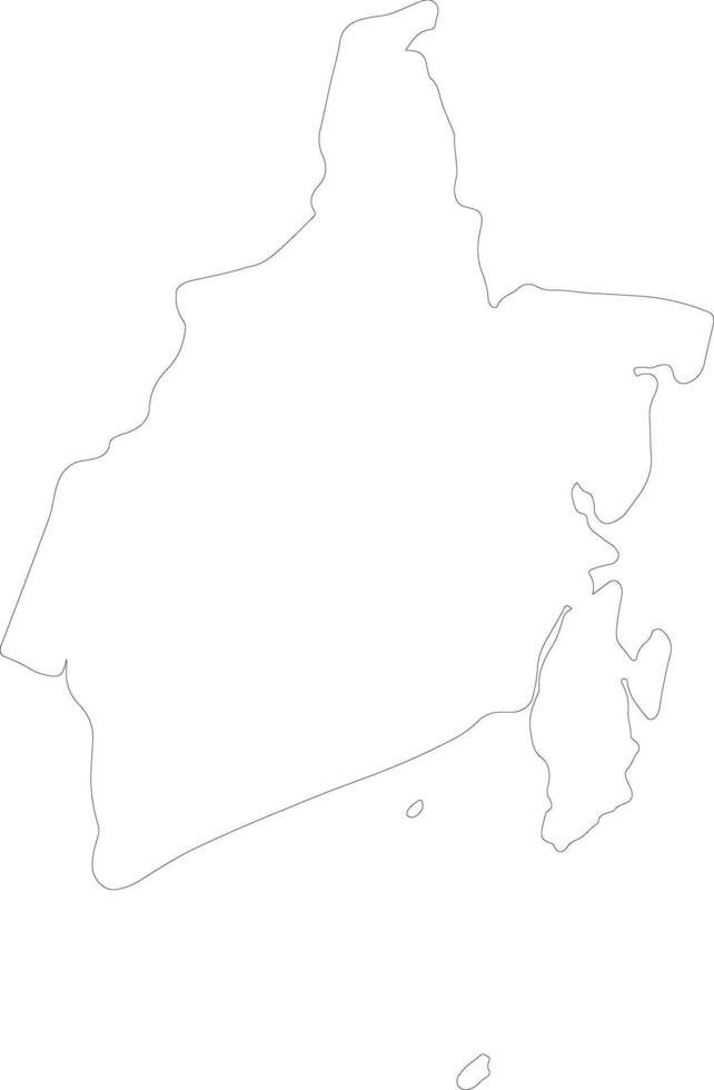 Kalimantan selatán Indonesia contorno mapa vector