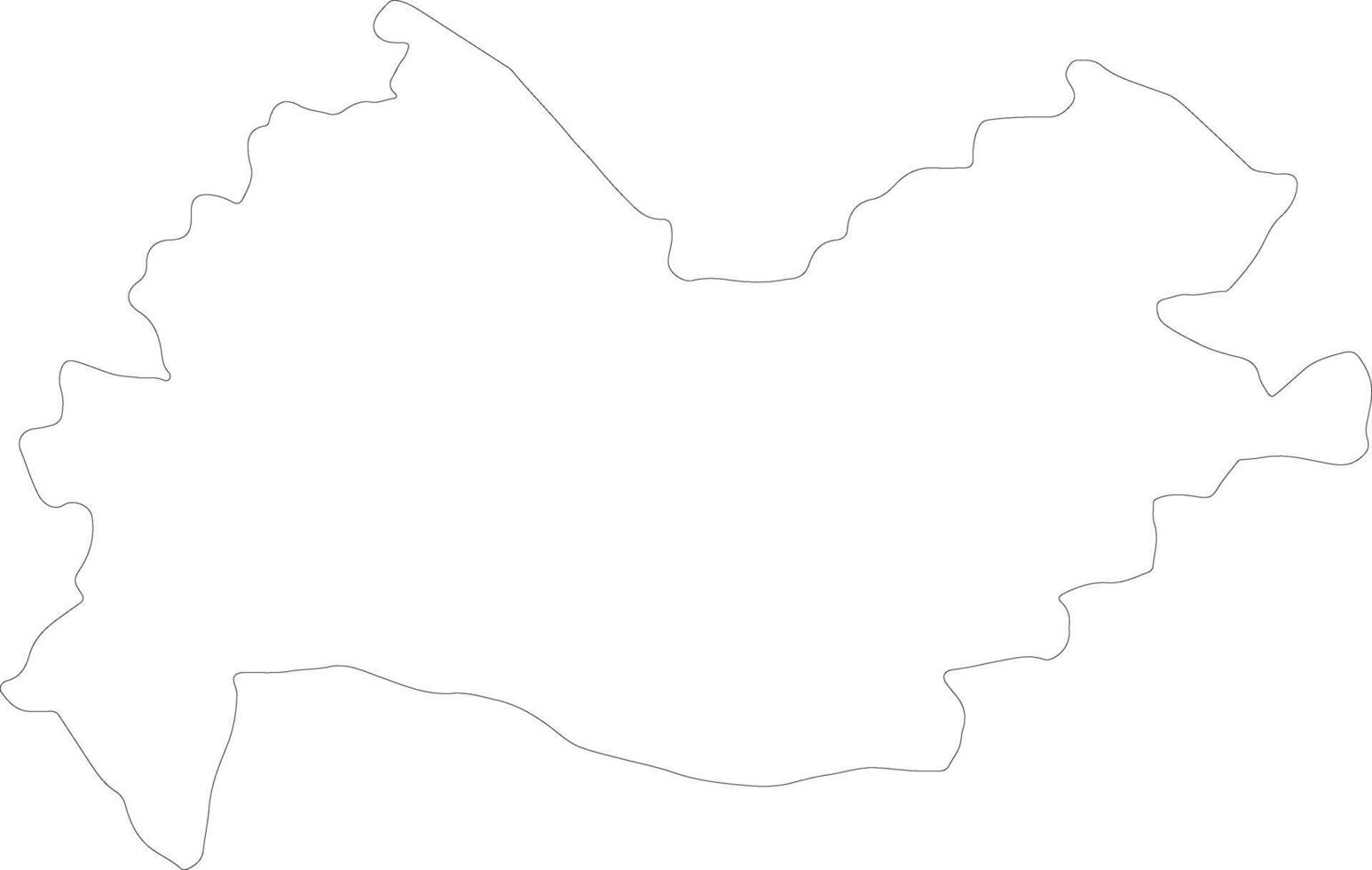 Kermanshah Iran outline map vector