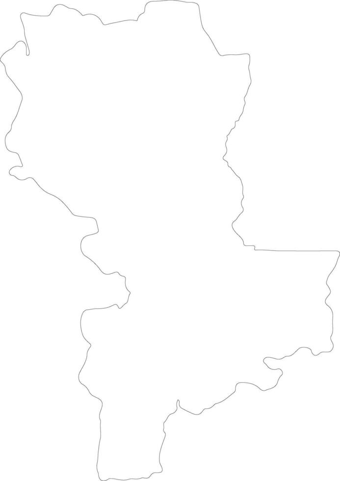 Kasai-Oriental Democratic Republic of the Congo outline map vector