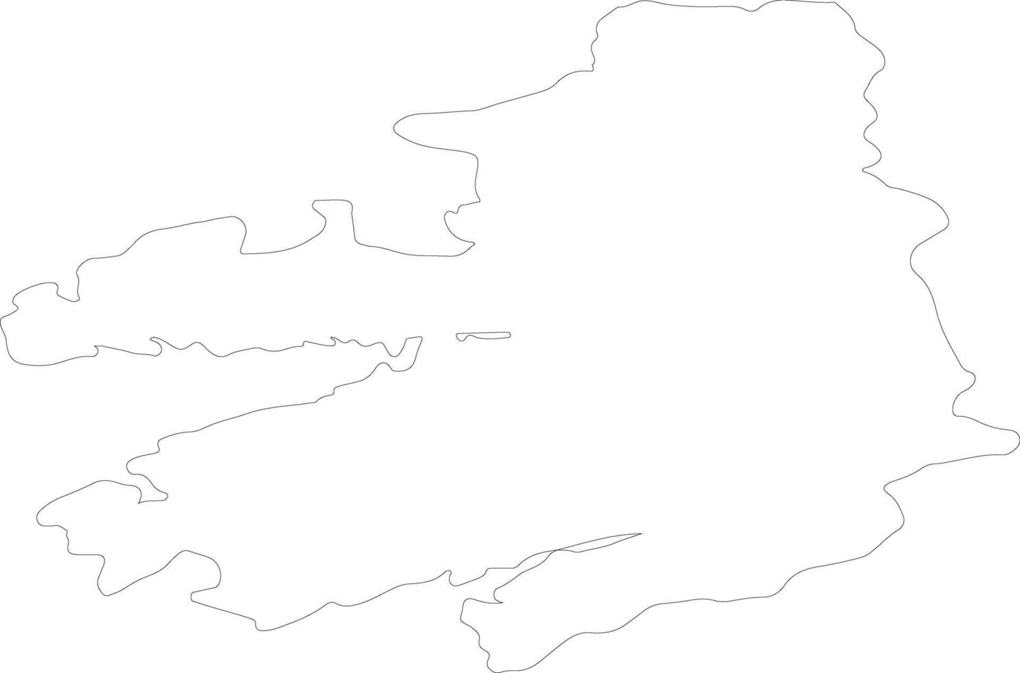 Kerry Ireland outline map vector