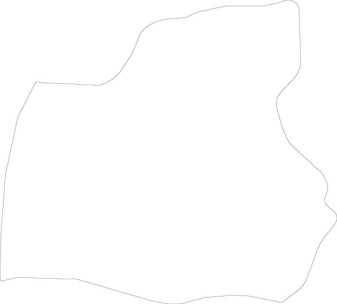 Madaba Jordan outline map vector