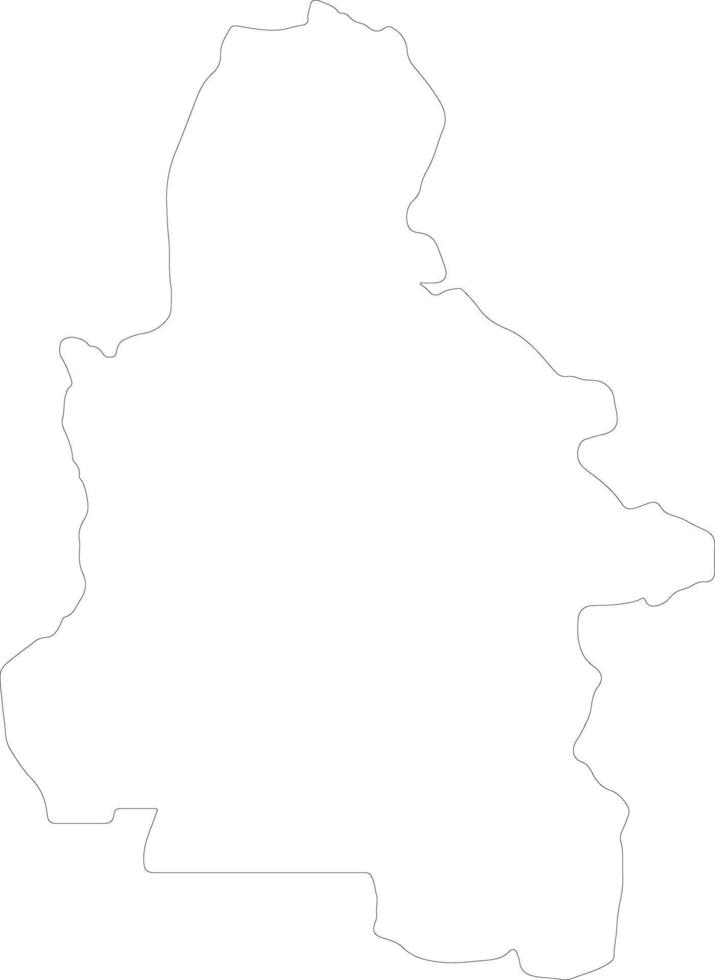 Kasai-Occidental Democratic Republic of the Congo outline map vector
