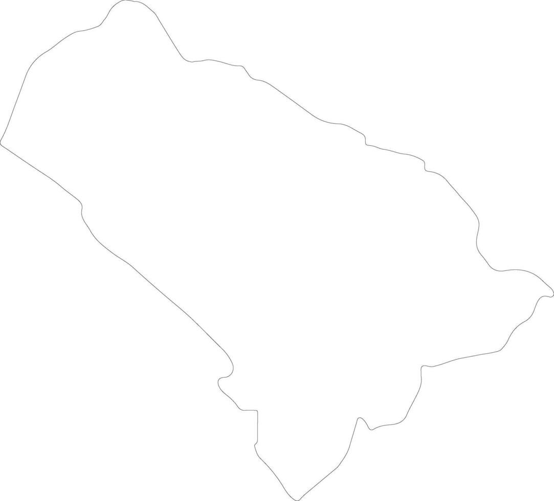 Kouilou Republic of the Congo outline map vector