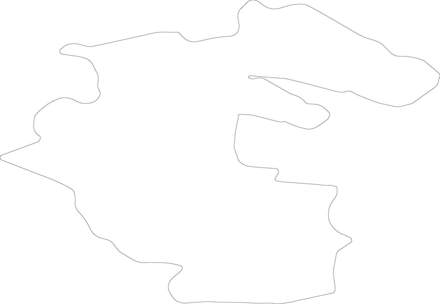 Louth Ireland outline map vector