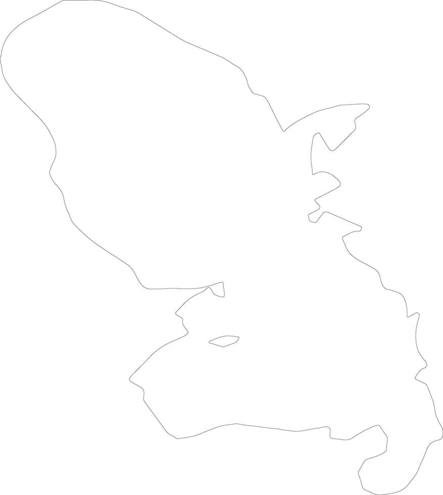 Martinique France outline map vector